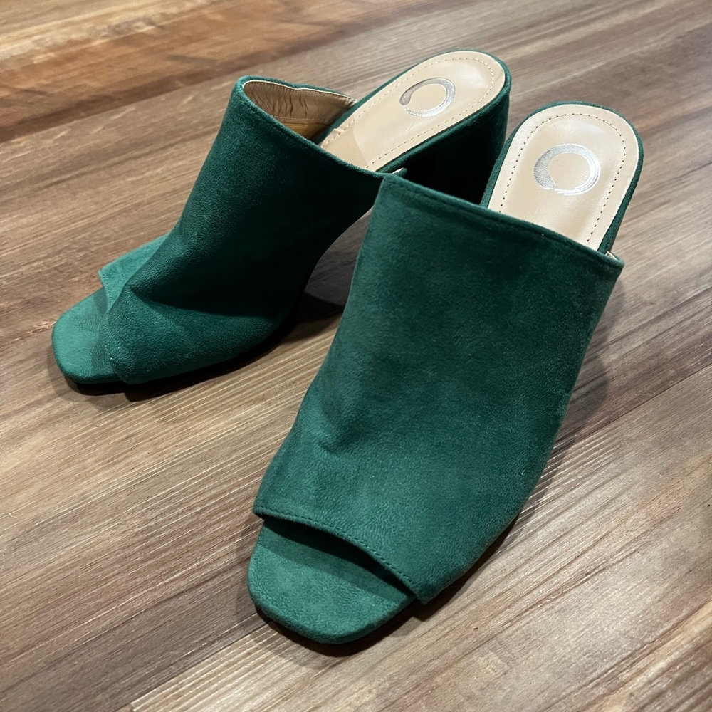 Emerald Green Heels worn once